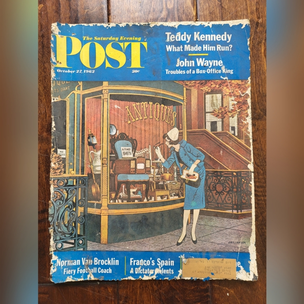Saturday Evening Post Magazine October 27 1962 James Williamson VINTAGE Ads